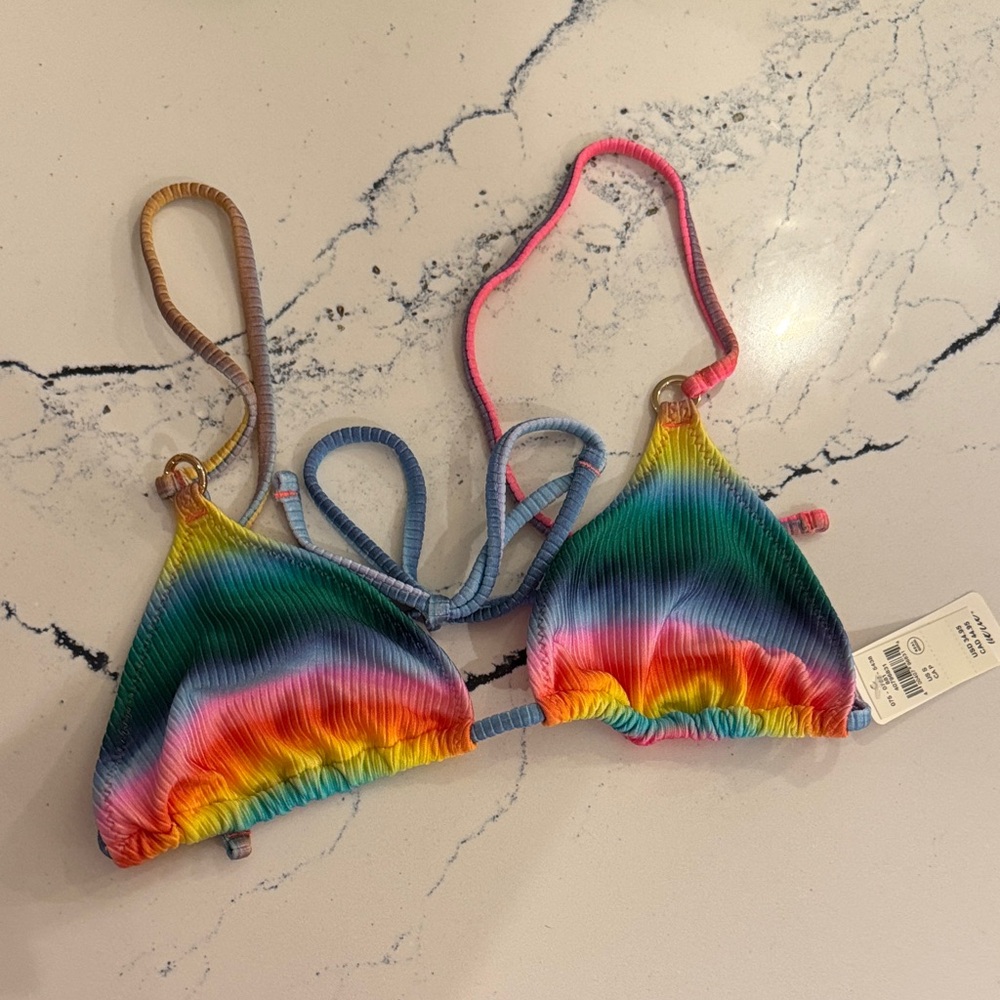 Aerie Rainbow Bikini Top